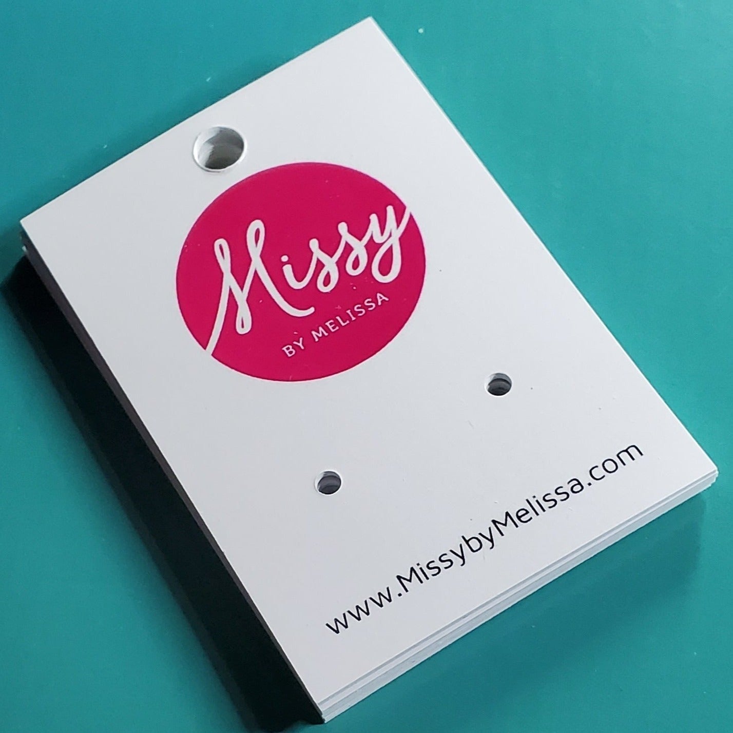 2.5 inches custom squared earring display cards (image1)