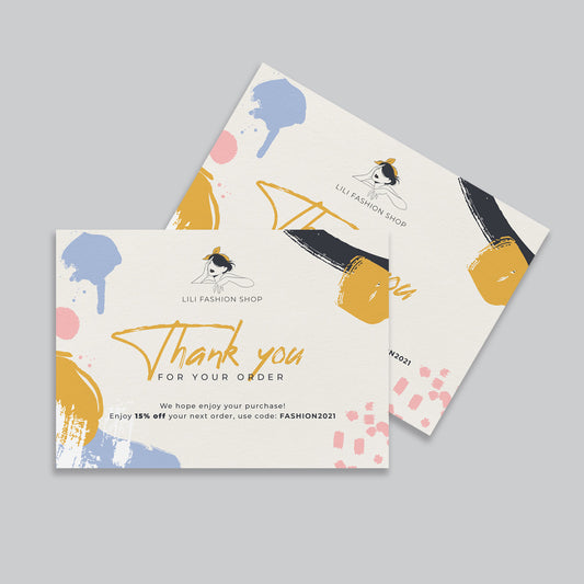 4.25” x 5.5" Thank You Cards