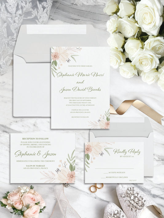 Whispers of Provence Wedding Invitation Set