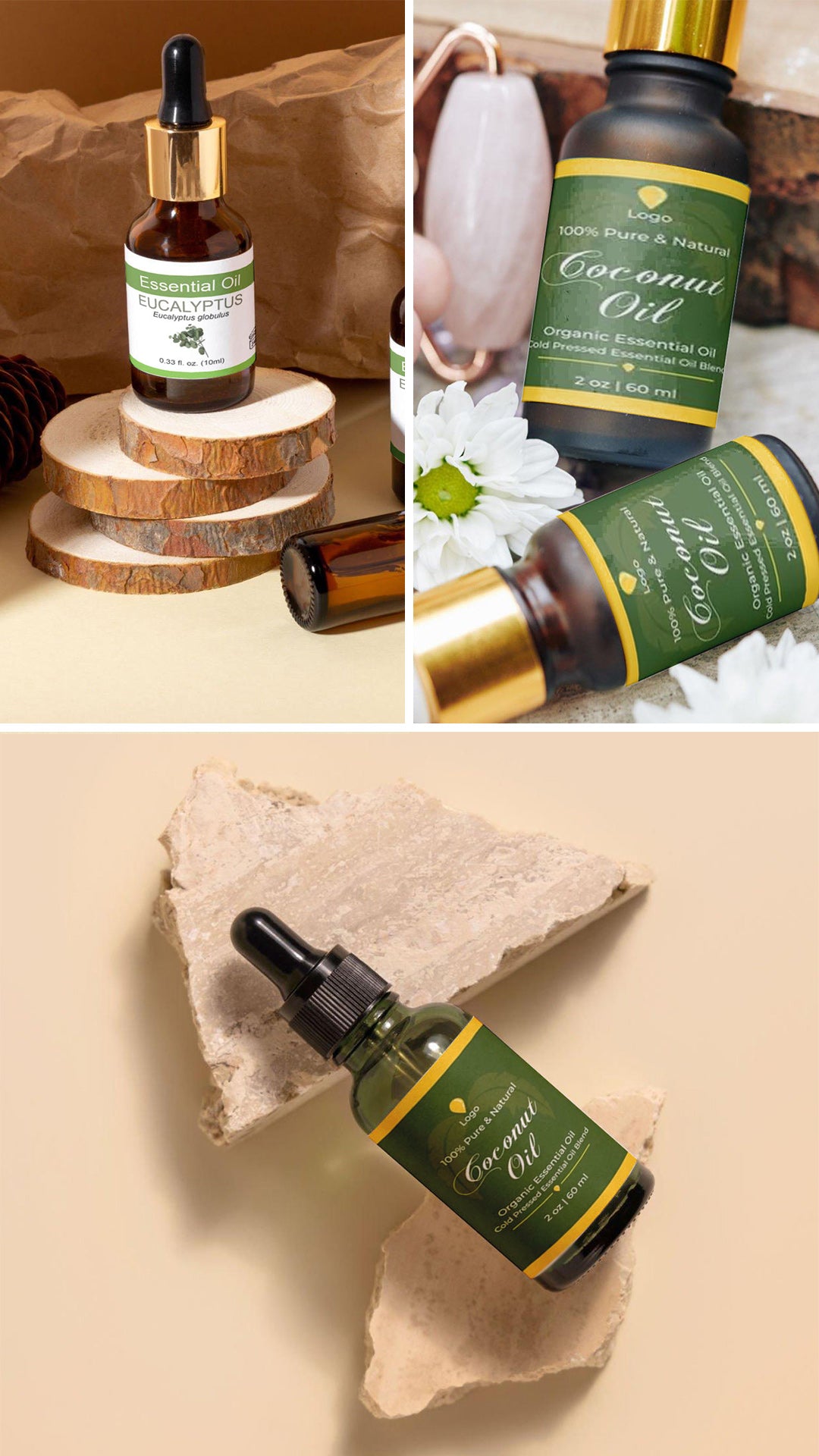 Wrap-Around Dropper Bottle Labels | 1oz, 2oz, 4oz Custom Stickers ...