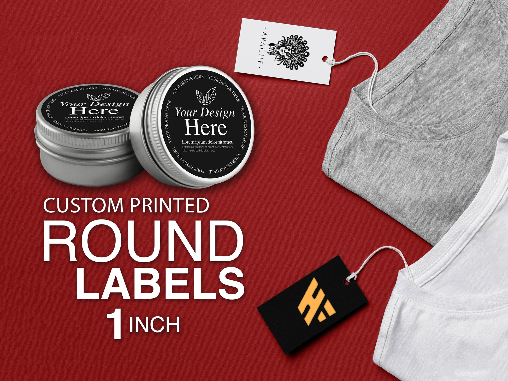 1 inch Custom Round Labels (main photo)
