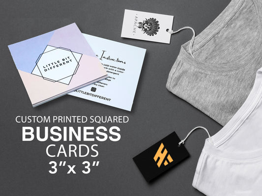 3 inches squared custom business cards (main photo)