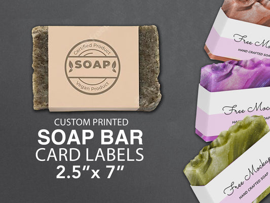 2.5x7 inches custom bar soap labels (main photo)