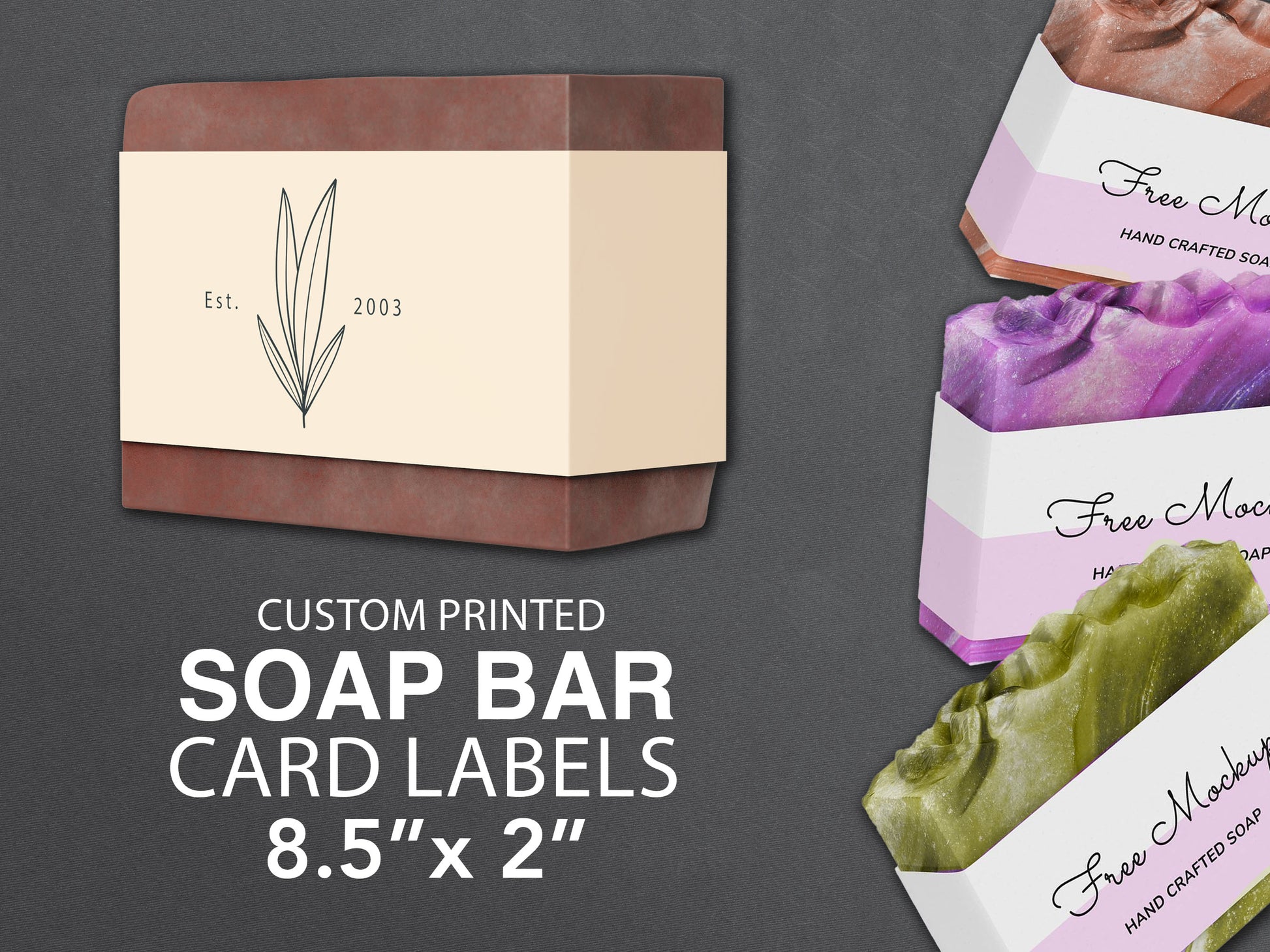 8.5x2 inches custom bar soap labels (main photo)