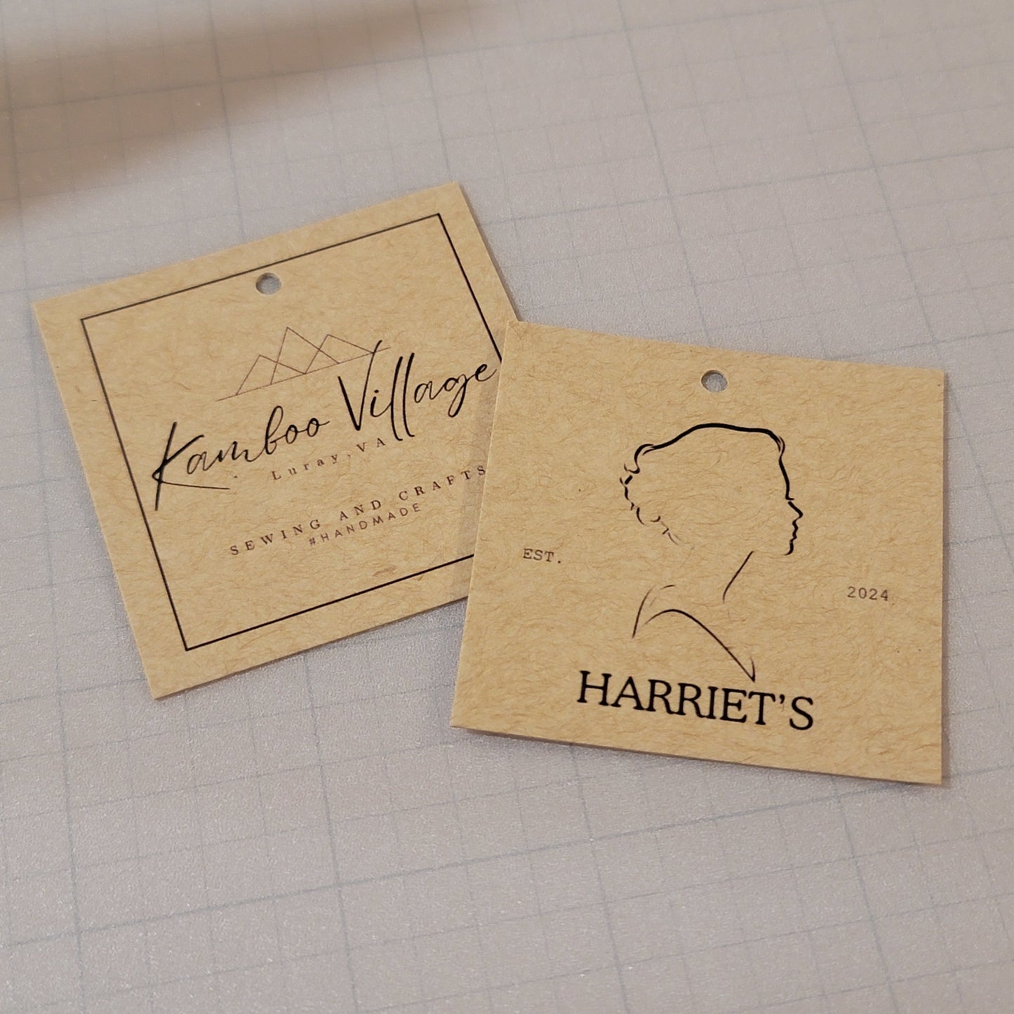 Custom 2.5” x 2.5” Kraft Hang Tags – Perfect for Your Products