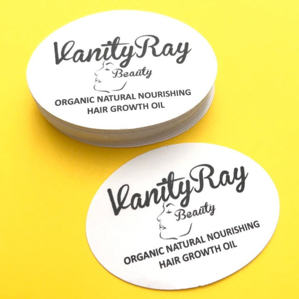 2" x 1.5" Oval Labels – Premium Custom Stickers for Branding & Packaging