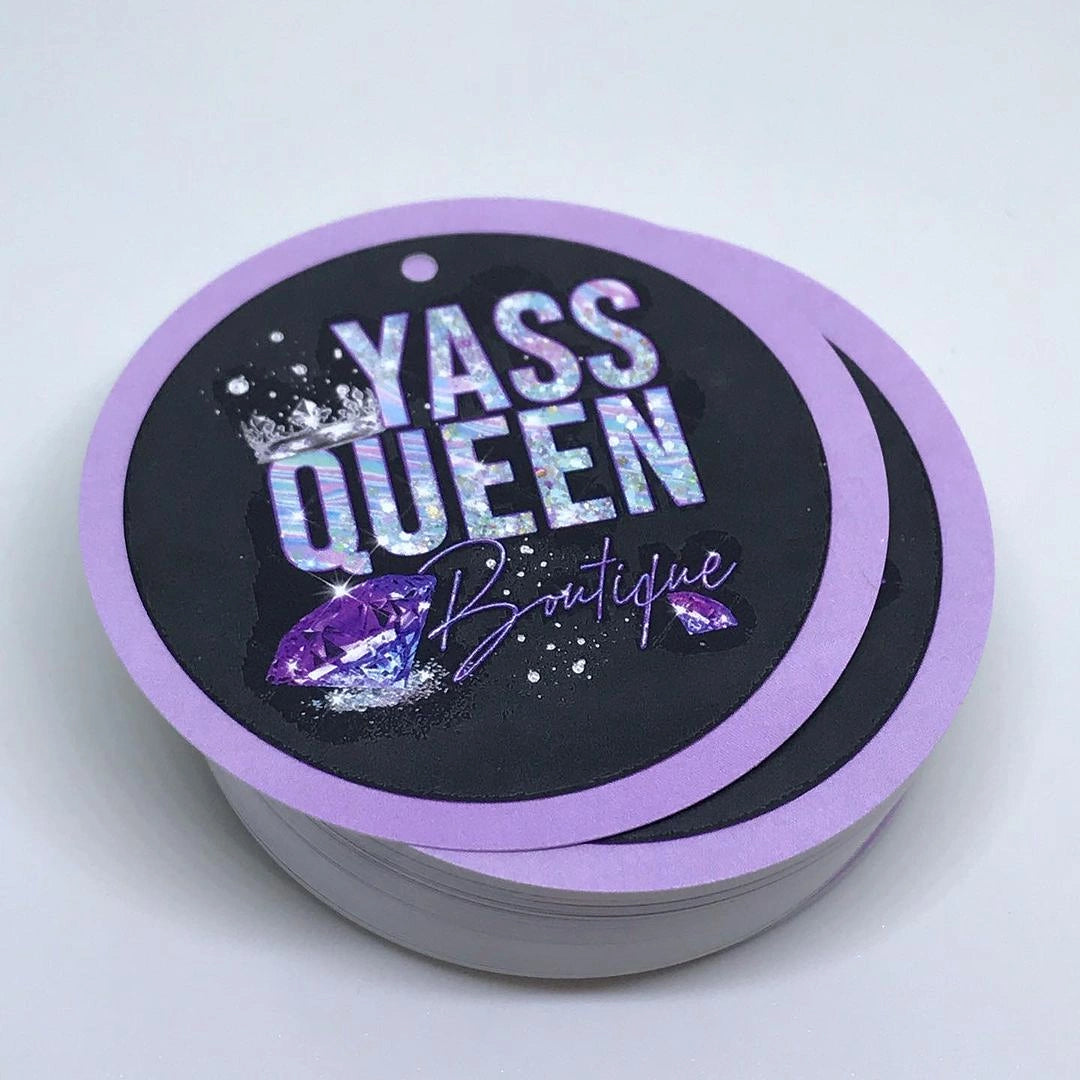 250 1.5" Custom Double Sided Round Hang Tags