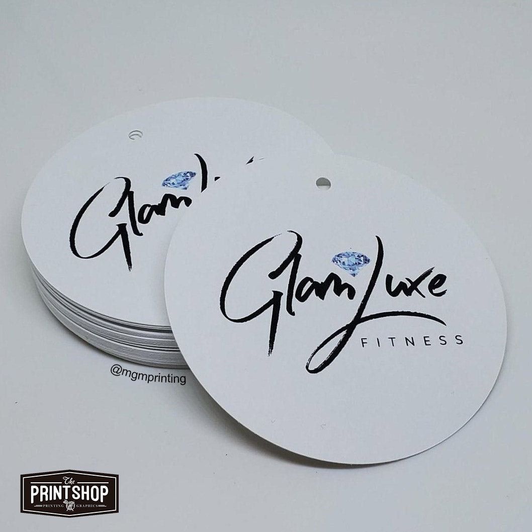 250 1.5" Custom Double Sided Round Hang Tags