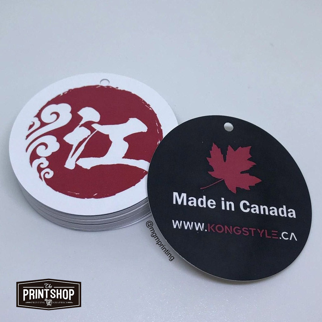 250 1.5" Custom Double Sided Round Hang Tags