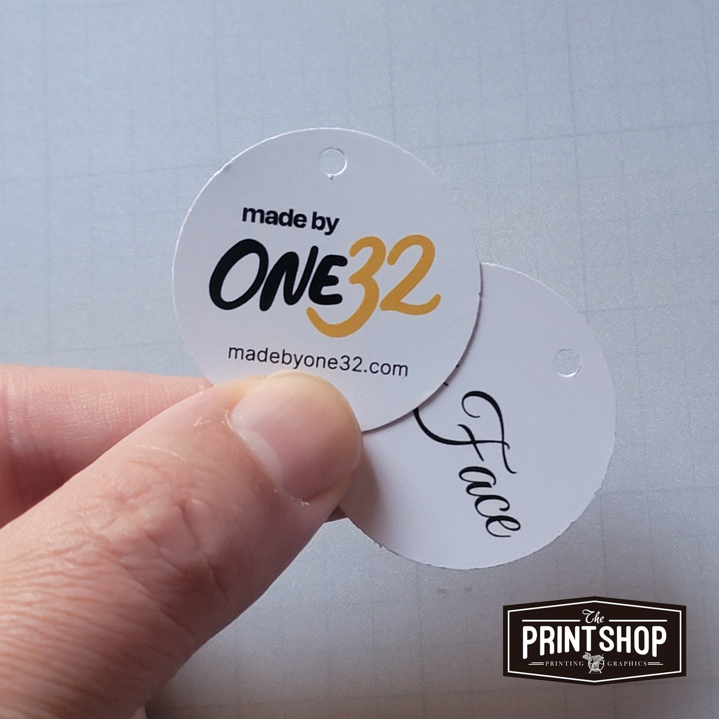 250 1.5" Custom Double Sided Round Hang Tags